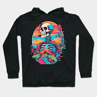 Colorful preppy skeleton style Hoodie